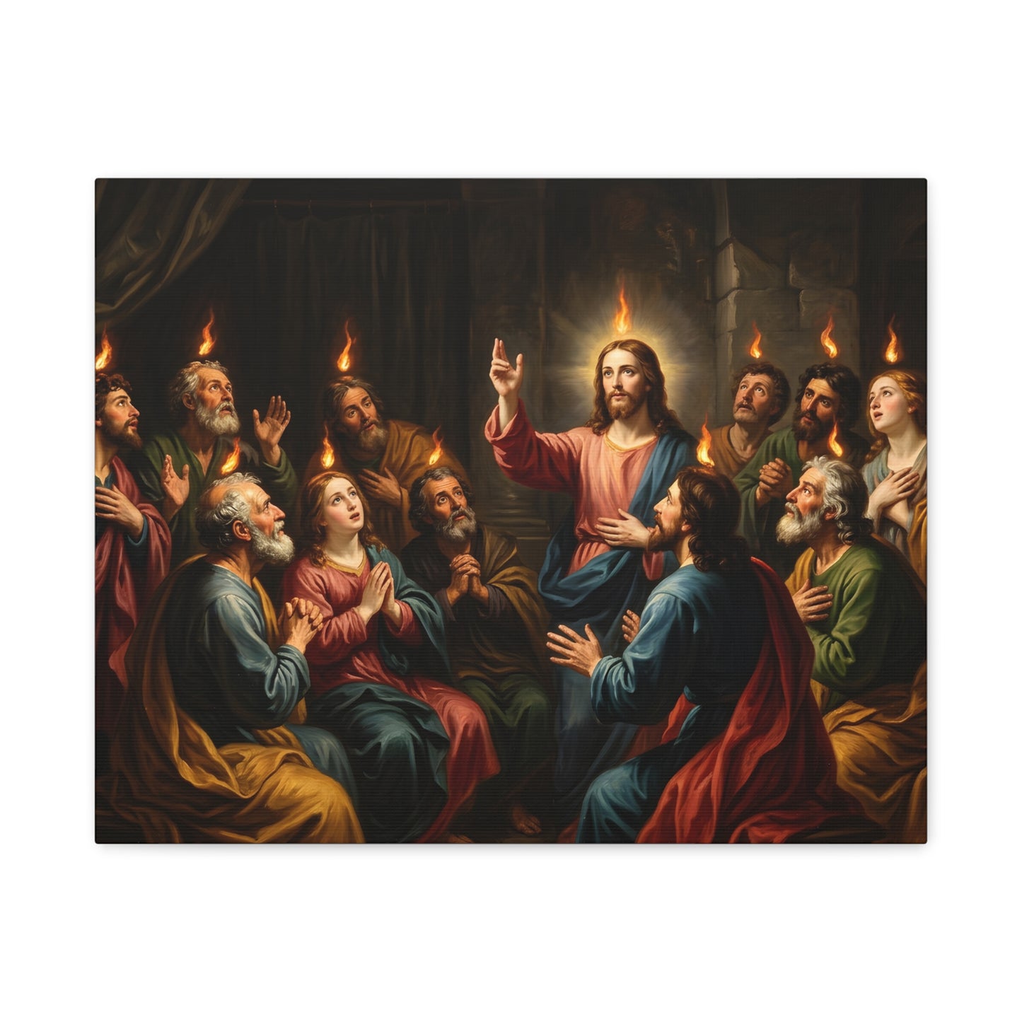 “Tongues of Fire - The Pentecost Outpouring” - Canvas Art