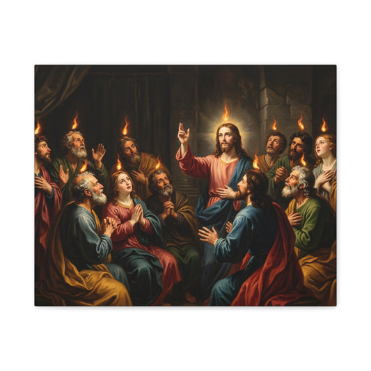 “Tongues of Fire - The Pentecost Outpouring” - Canvas Art