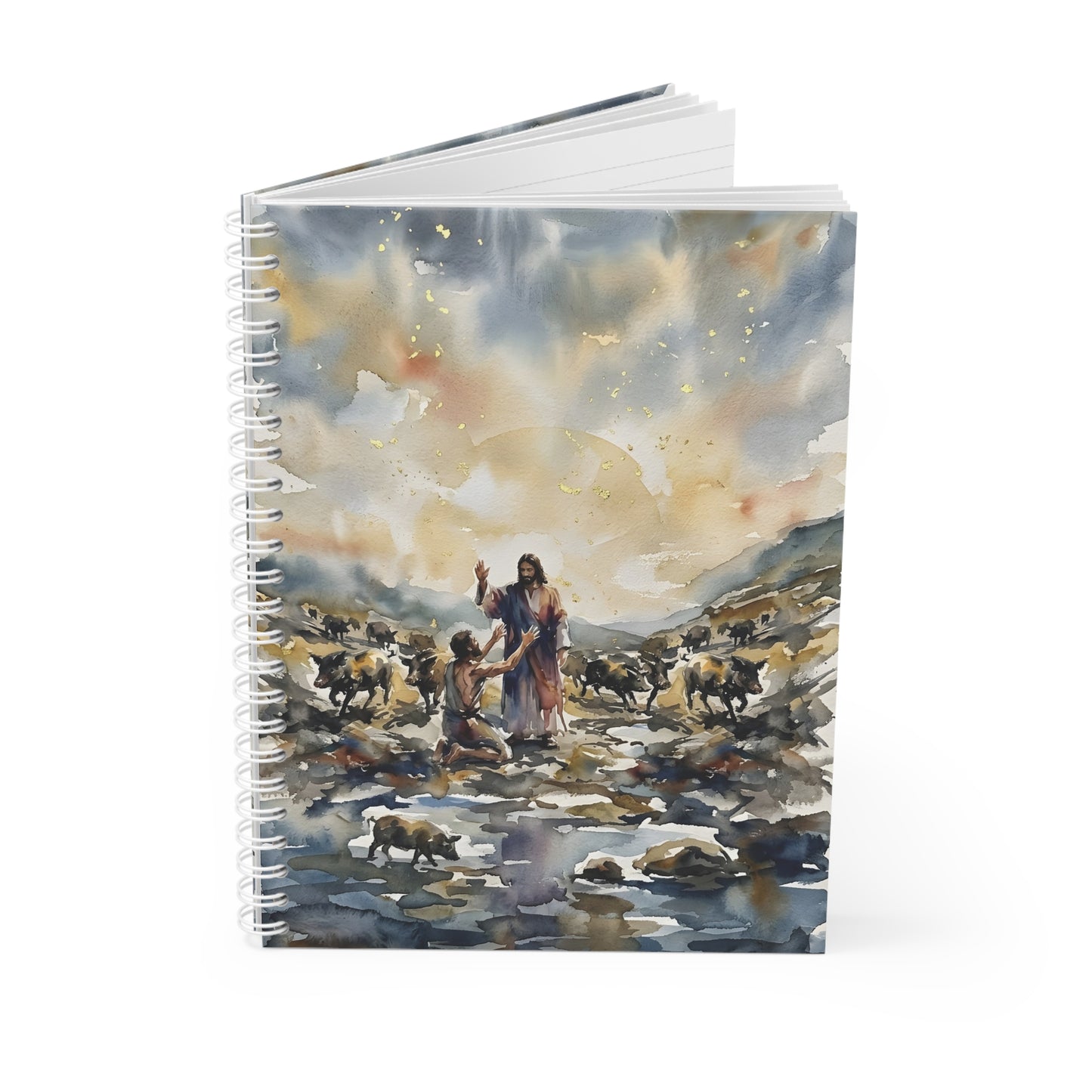 “Unchained - Jesus and the Demoniac” - Spiral Notebook