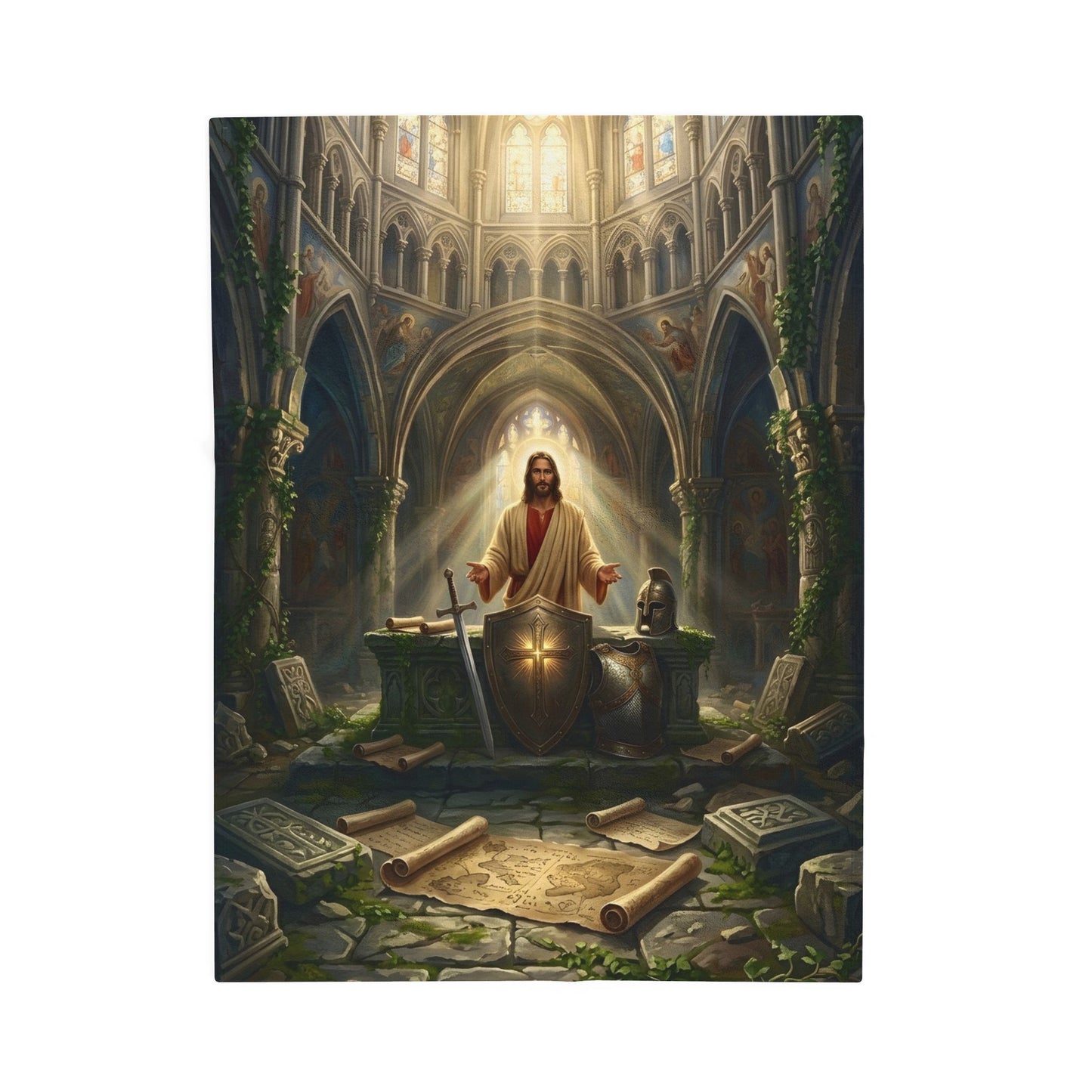 “Stand Firm - The Armor of God” - Plush Blanket