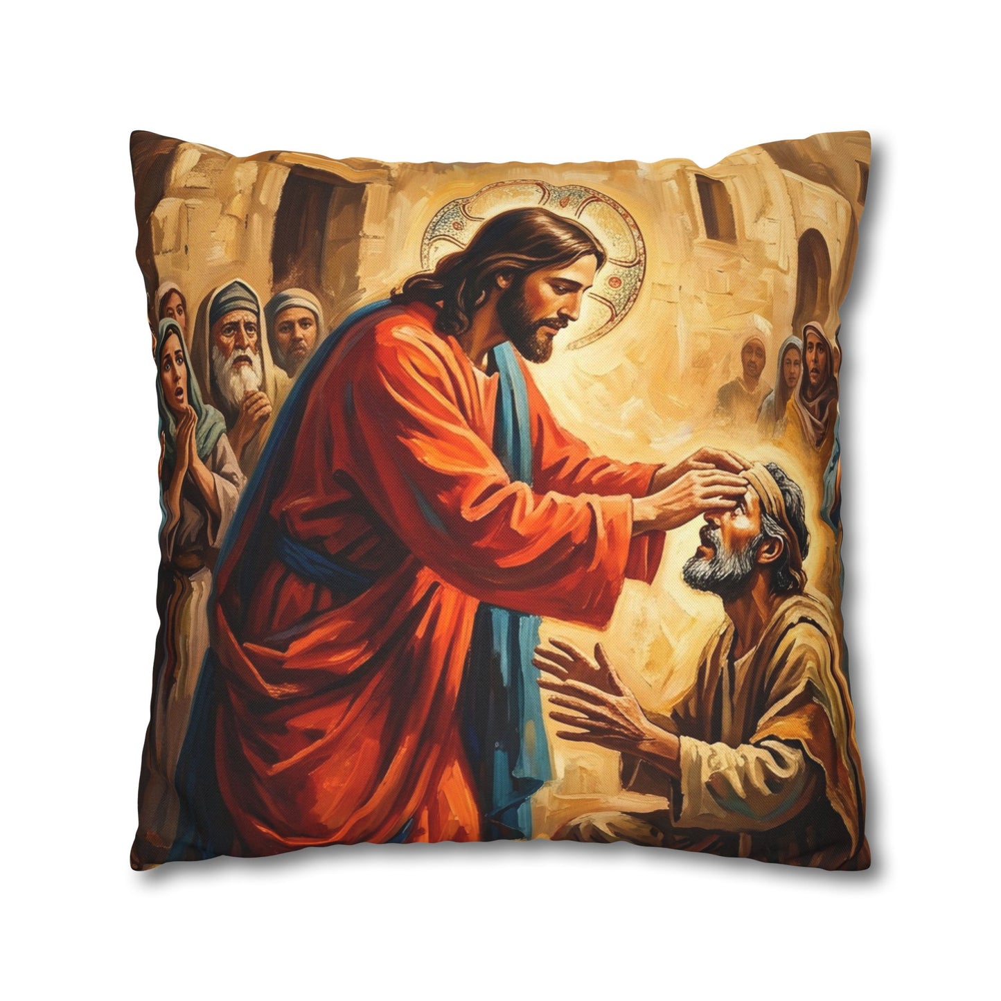 “He Opened My Eyes - Jesus Heals the Blind Man” - Pillowcase