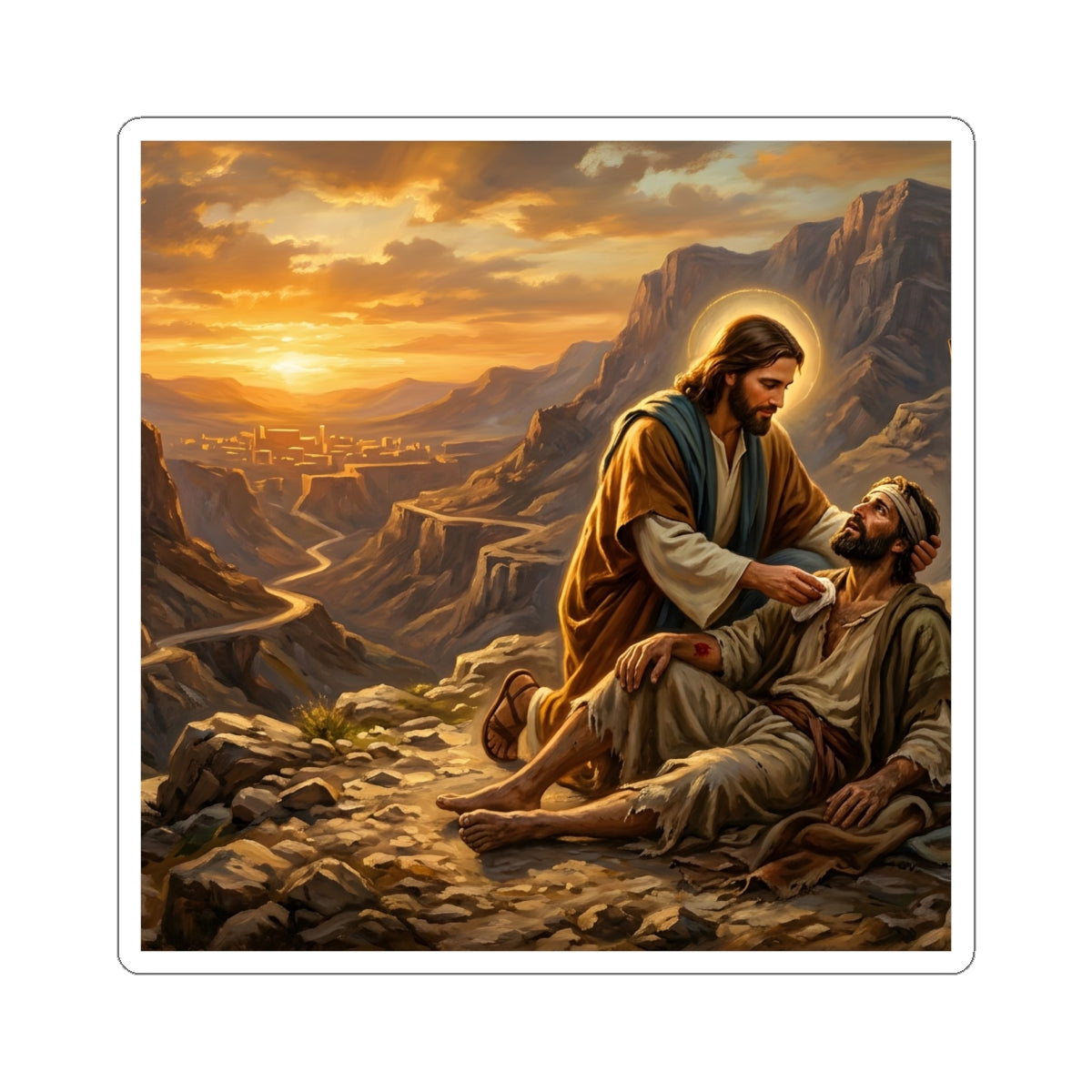 “The Good Samaritan - Compassion on the Jericho Road” - Sticker