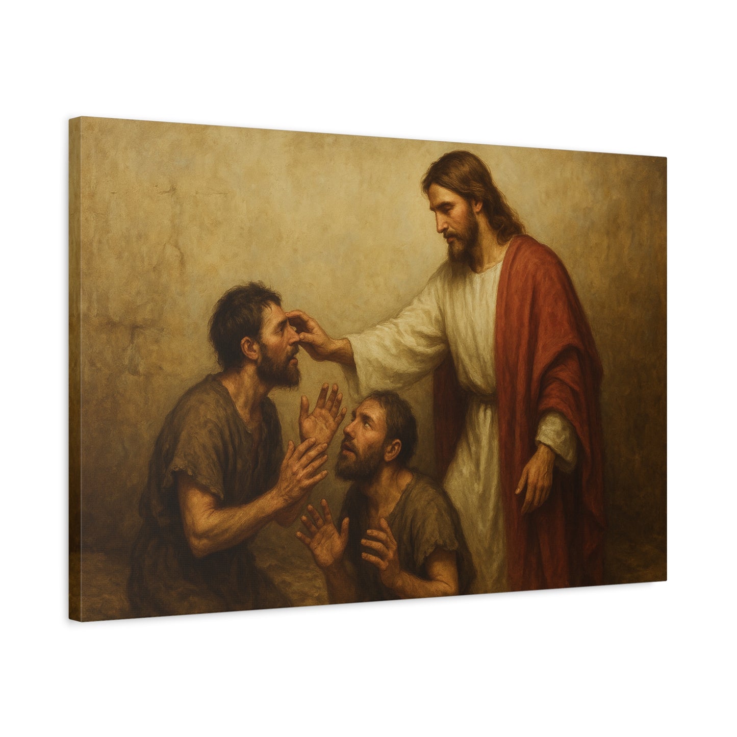 “According to Your Faith – Jesus Heals Two Blind Men” - Canvas Art