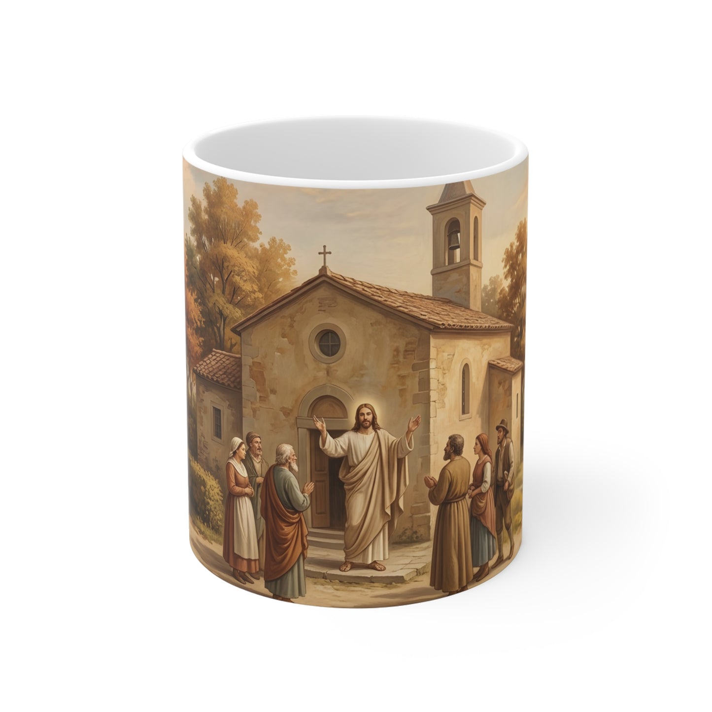 “Sanctuary in Serenity - Autumn's Golden Embrace” - Coffee Mug