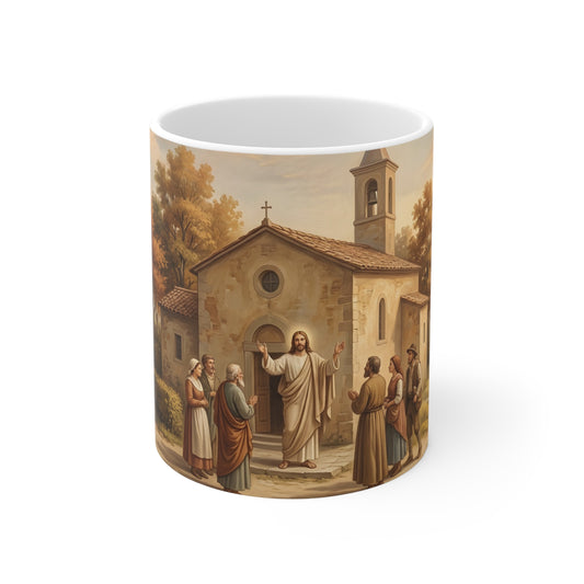 “Sanctuary in Serenity - Autumn's Golden Embrace” - Coffee Mug