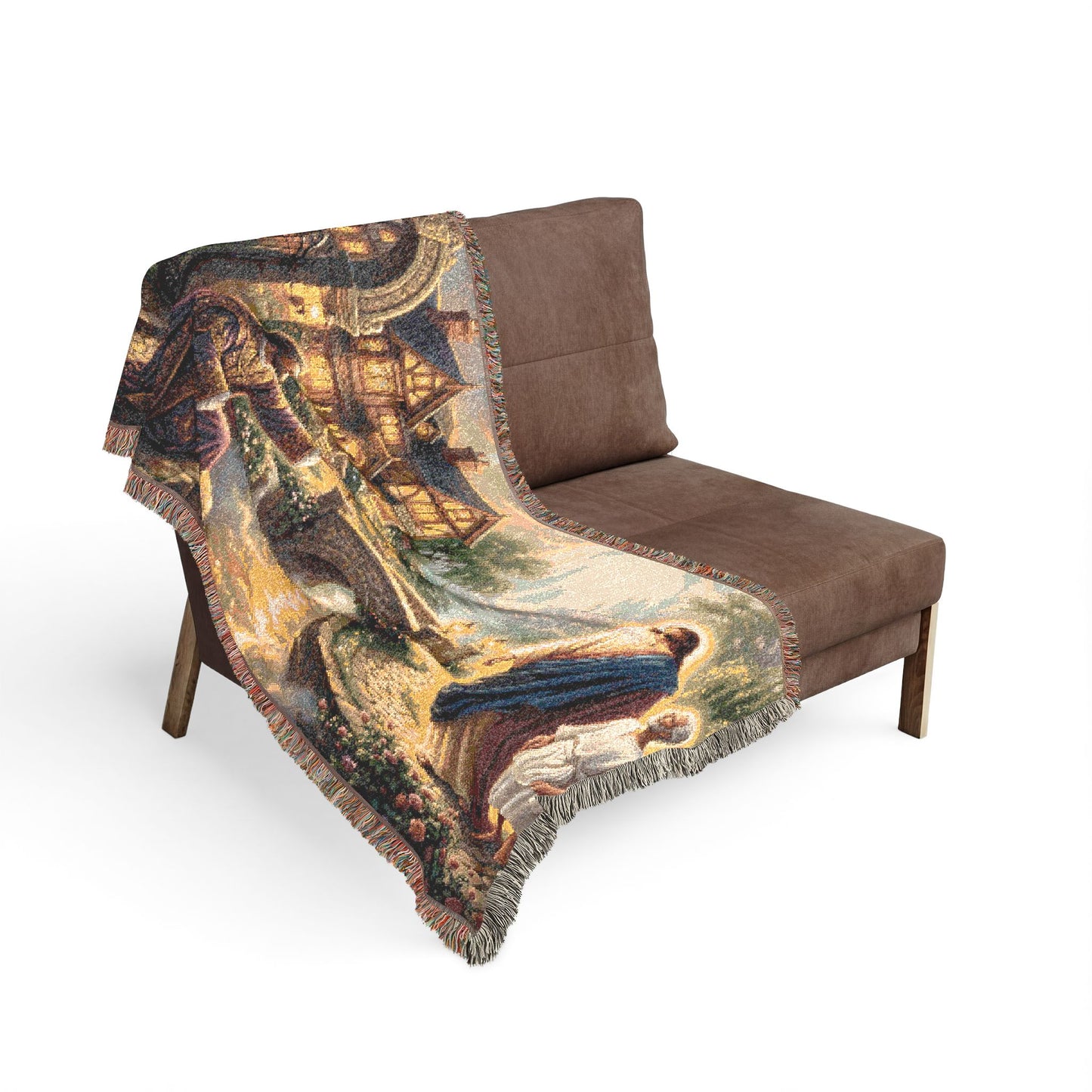 “The Great Reversal - Lazarus at the Rich Man’s Gate” - Woven Blanket