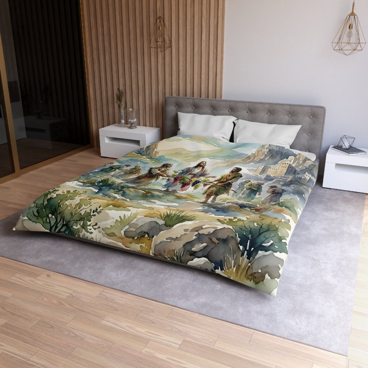 “Promised Land - The Spies Return from Canaan” - Duvet Cover