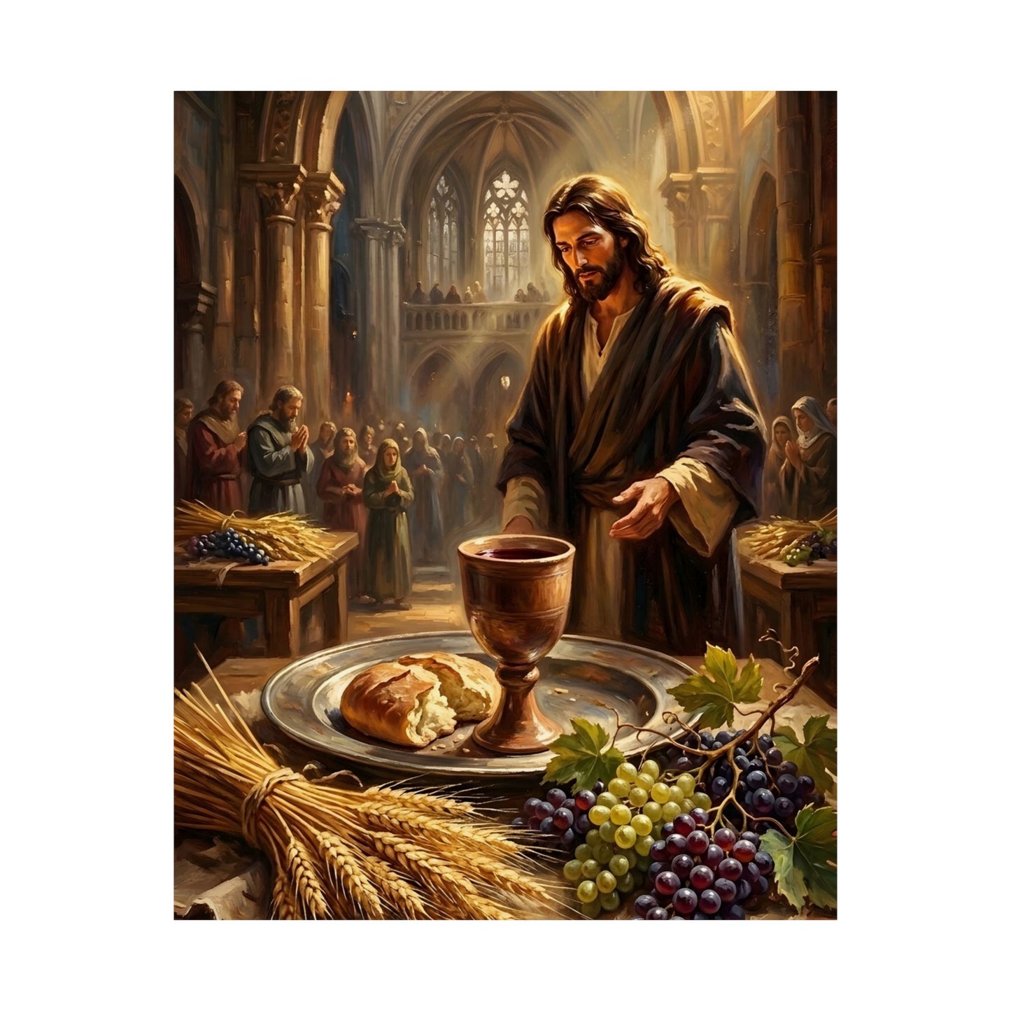 “The Harvest of Faith - Communion Still Life” - Poster
