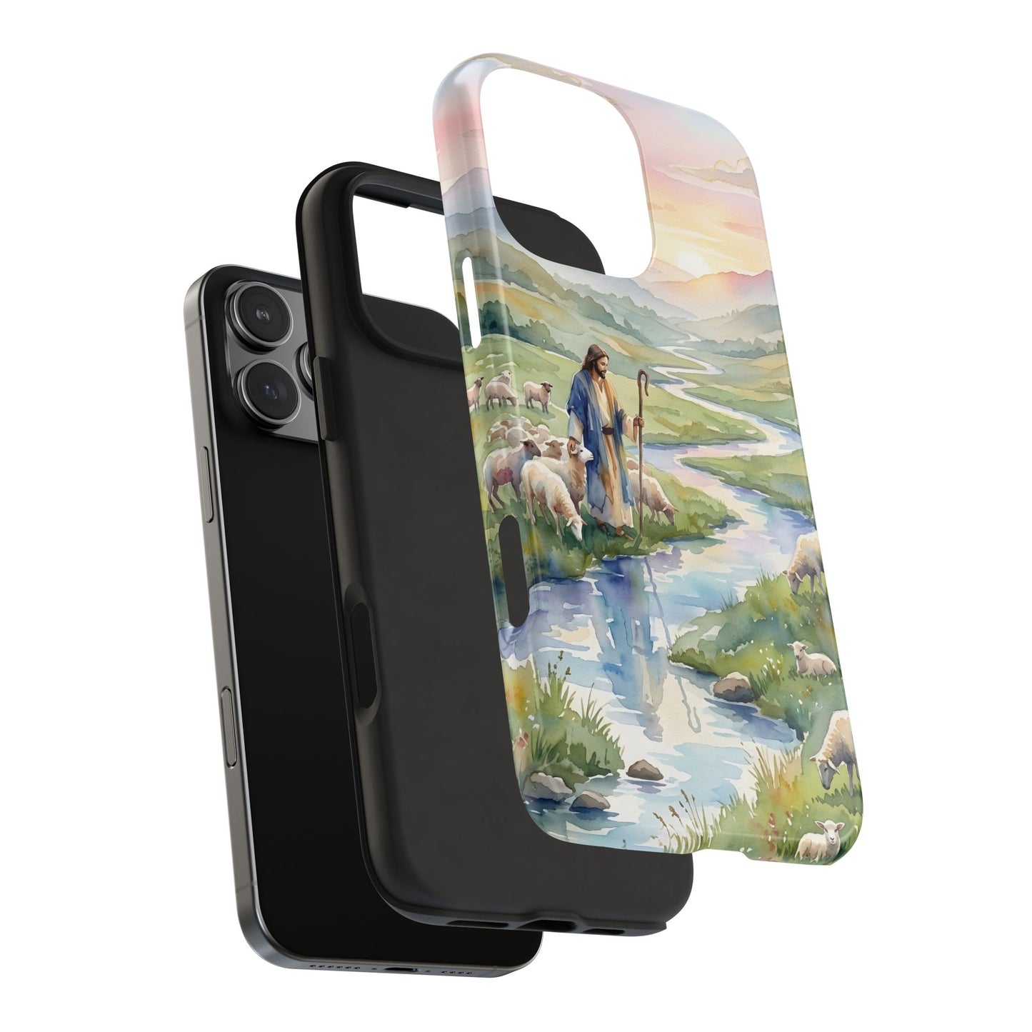 “Still Waters - Shepherd Leads His Flock” - Phone Case