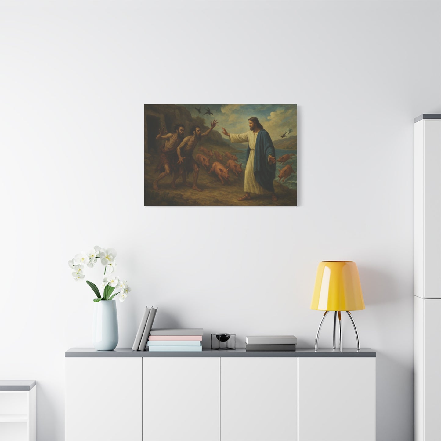 “Deliverance on the Shore – Jesus Frees the Two Demoniacs” - Canvas Art