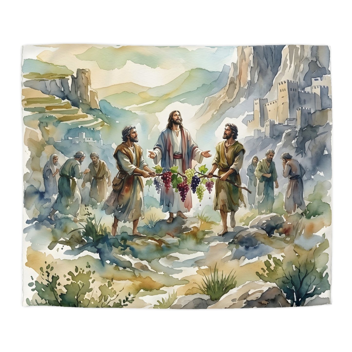 “Promised Land - The Spies Return from Canaan” - Duvet Cover