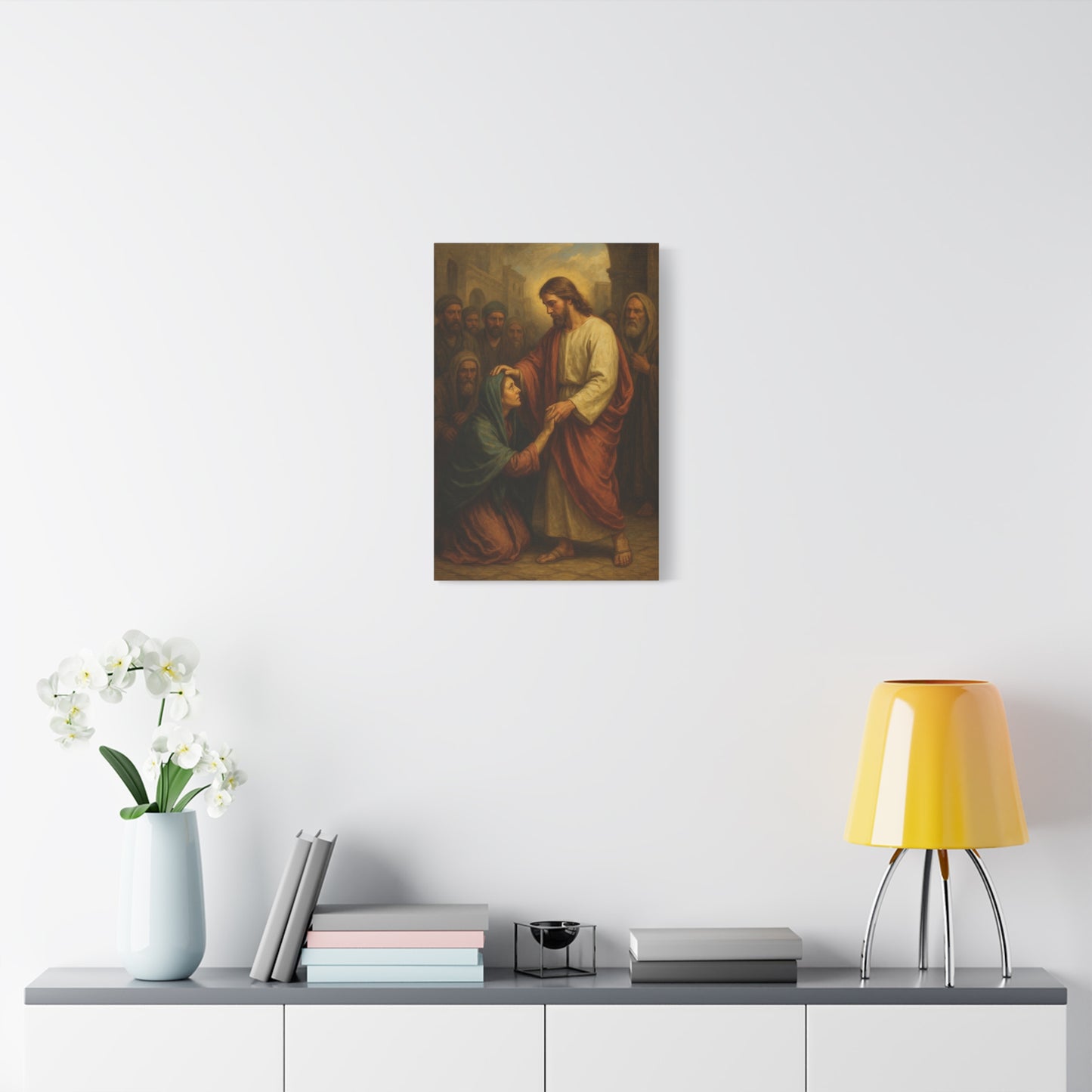 “Daughter, Be Made Whole – Jesus Heals the Woman with the Issue of Blood” - Canvas Art