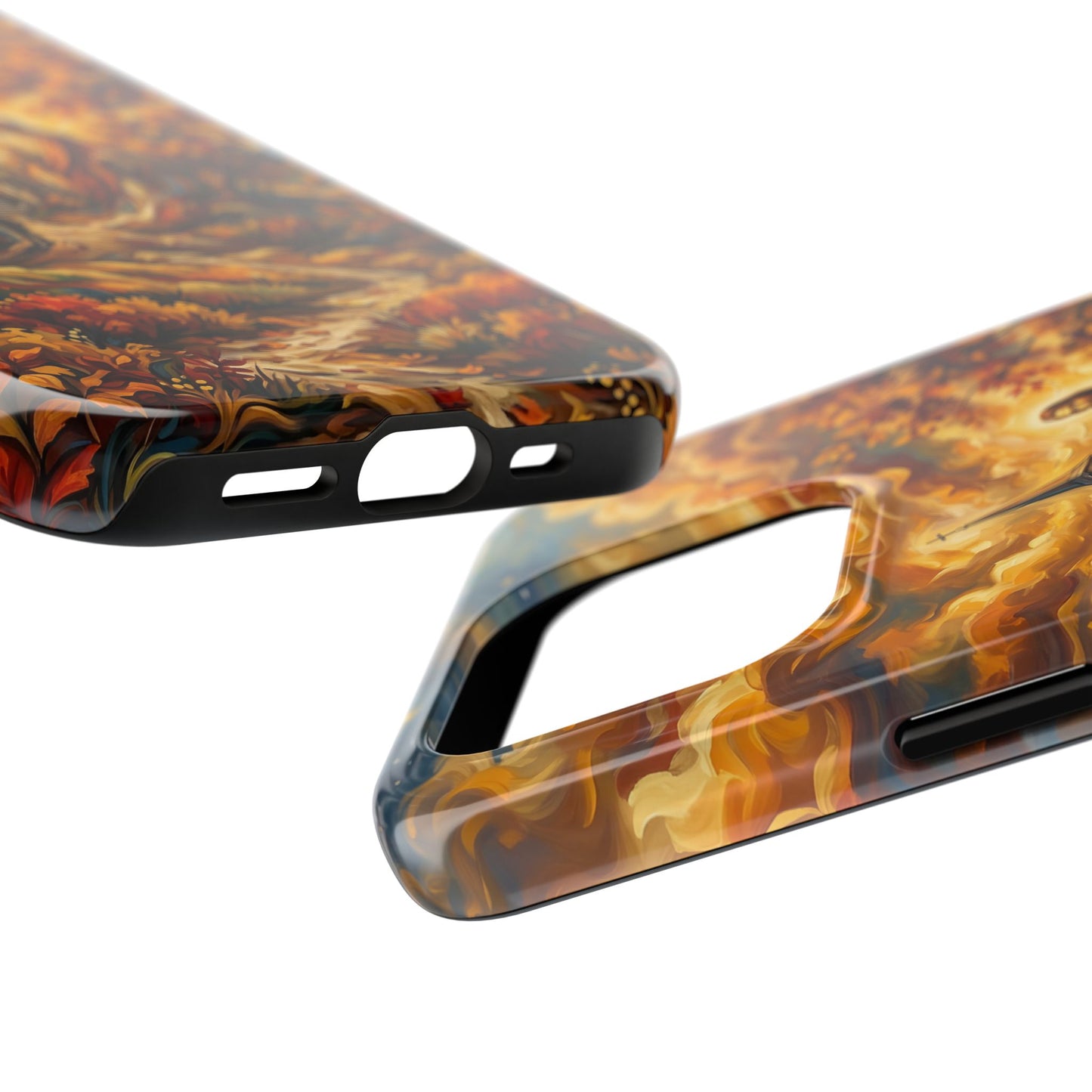 “Abide With Me - Autumn Church at Sunset” - Phone Case
