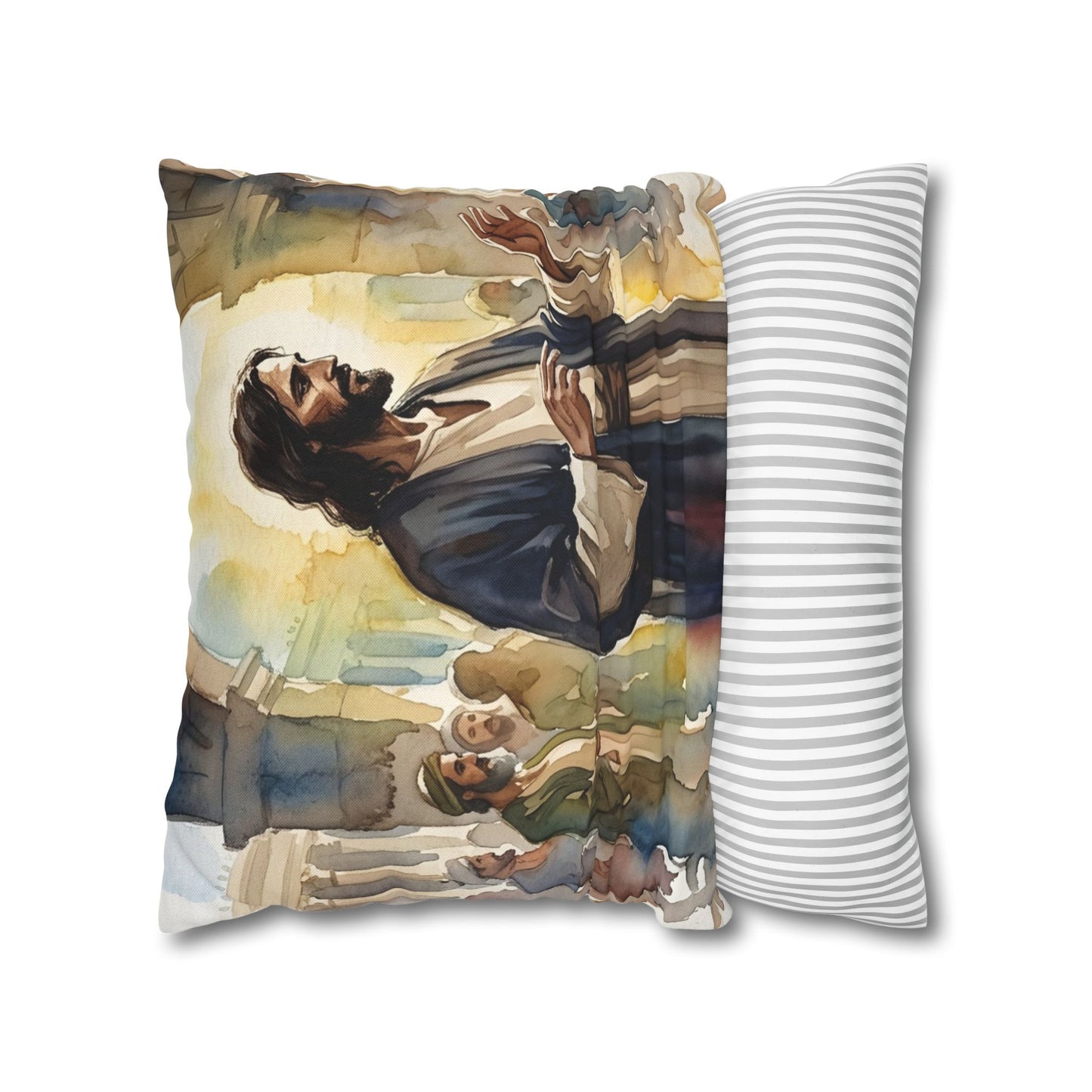 “Her Offering - The Widow's Mite at the Temple” - Pillowcase