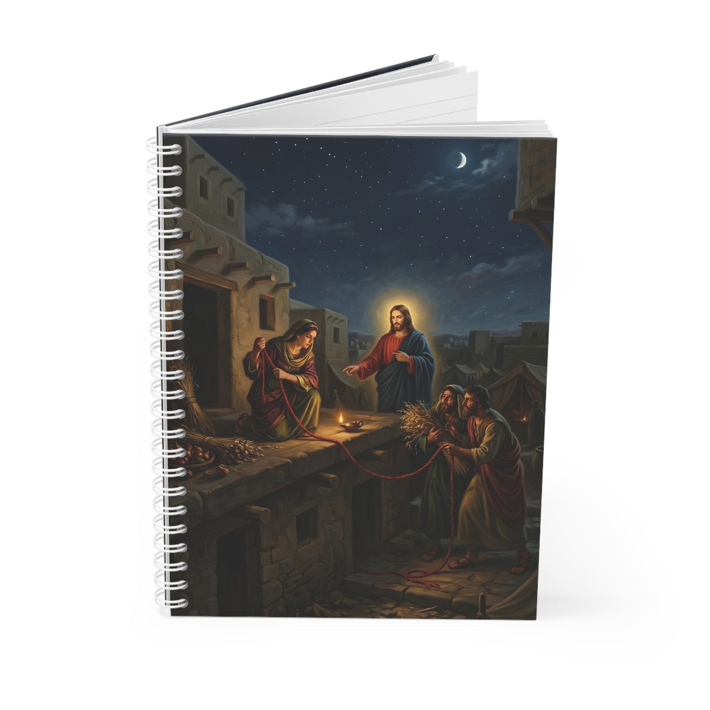 “Scarlet Cord - Rahab and the Spies” - Spiral Notebook