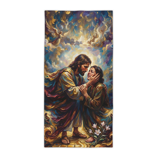 “No More Tears - God's Eternal Comfort” - Beach Towel