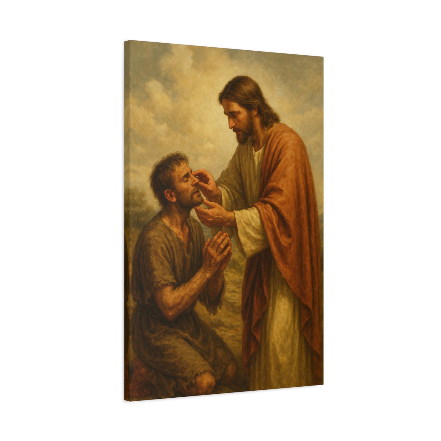 “Ephphatha – Jesus Heals a Deaf and Mute Man” - Canvas Art