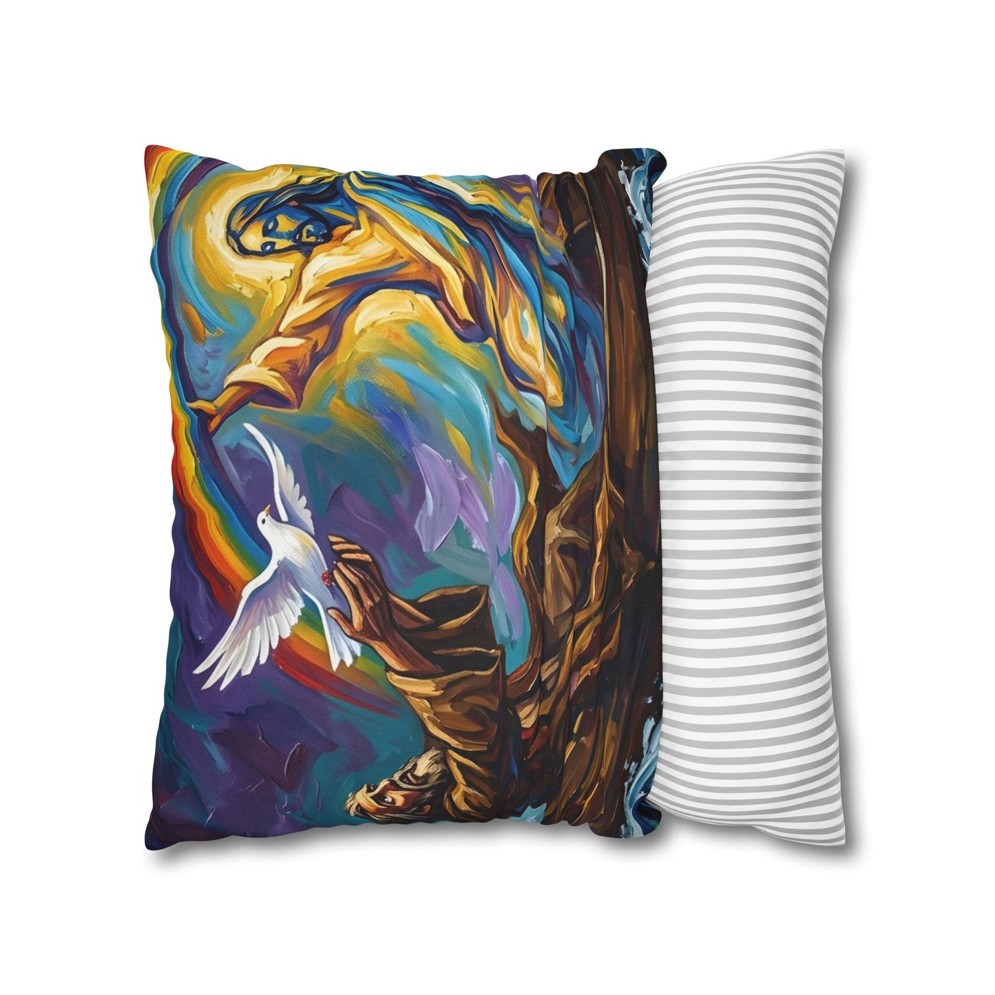 “Covenant of Hope - Noah Releases the Dove” - Pillowcase