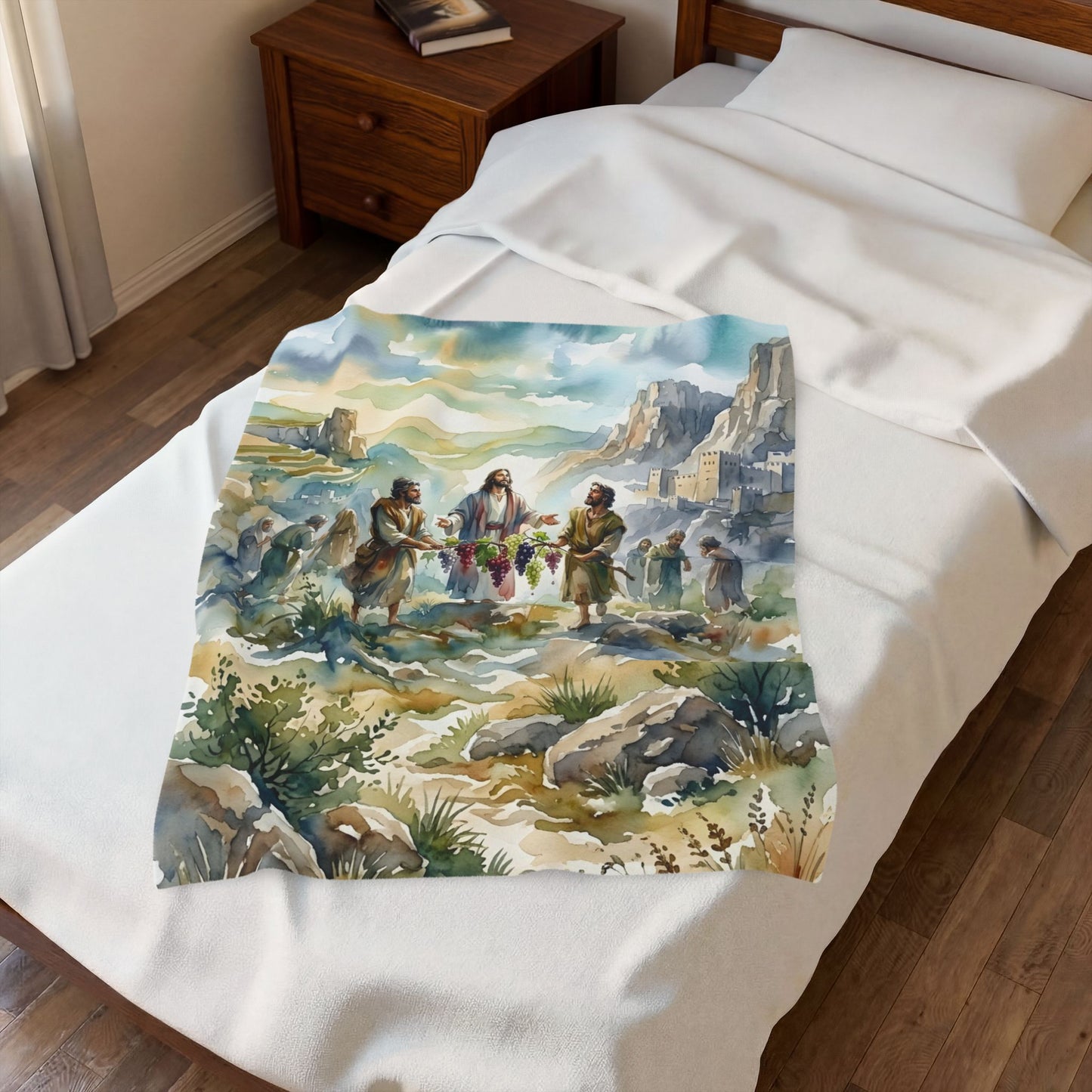 “Promised Land - The Spies Return from Canaan” - Plush Blanket