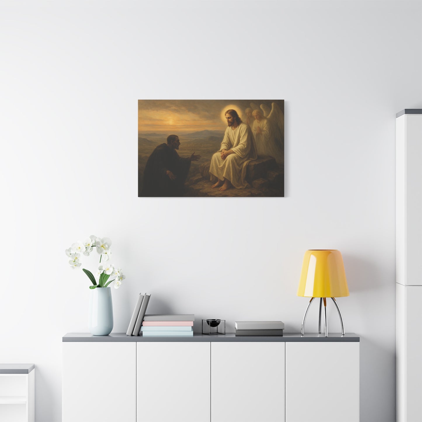 “The Temptation of Christ – Matthew 4:8–11” - Canvas Art