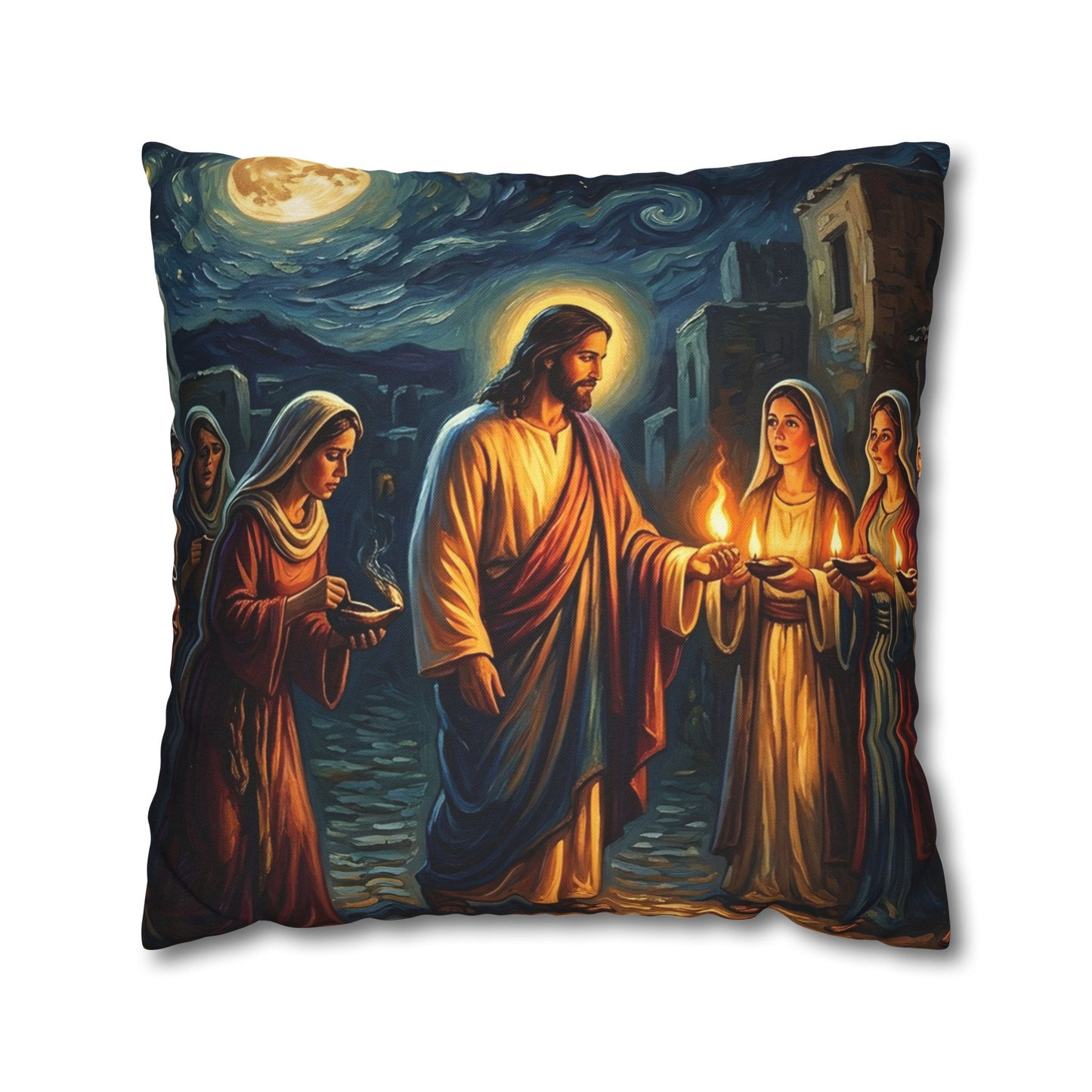“Be Ready - Ten Virgins in Midnight Darkness” - Pillowcase