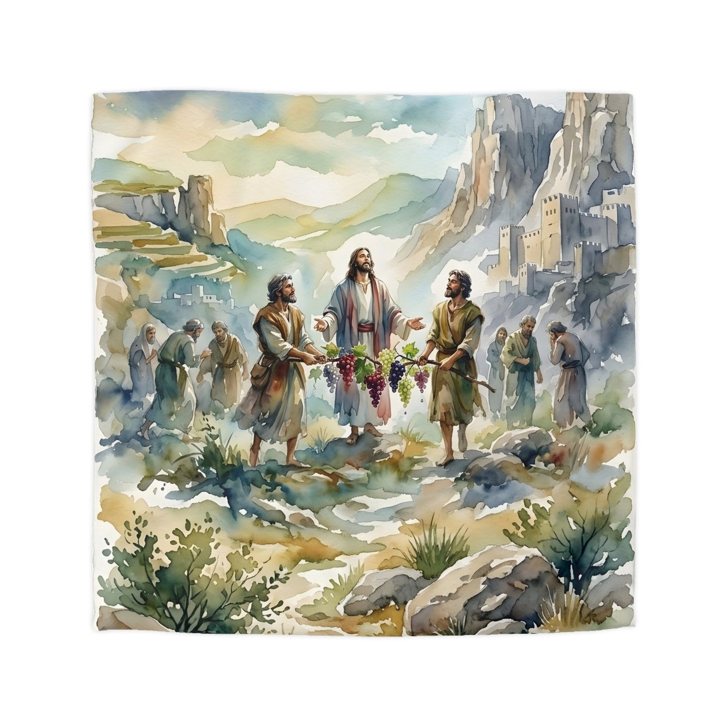 “Promised Land - The Spies Return from Canaan” - Duvet Cover