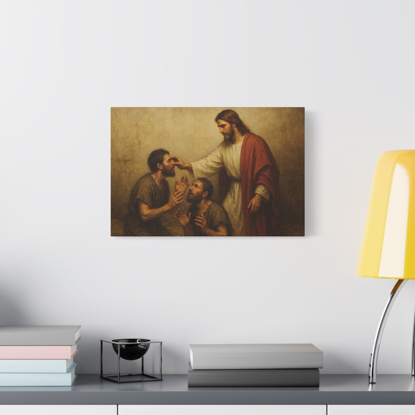 “According to Your Faith – Jesus Heals Two Blind Men” - Canvas Art