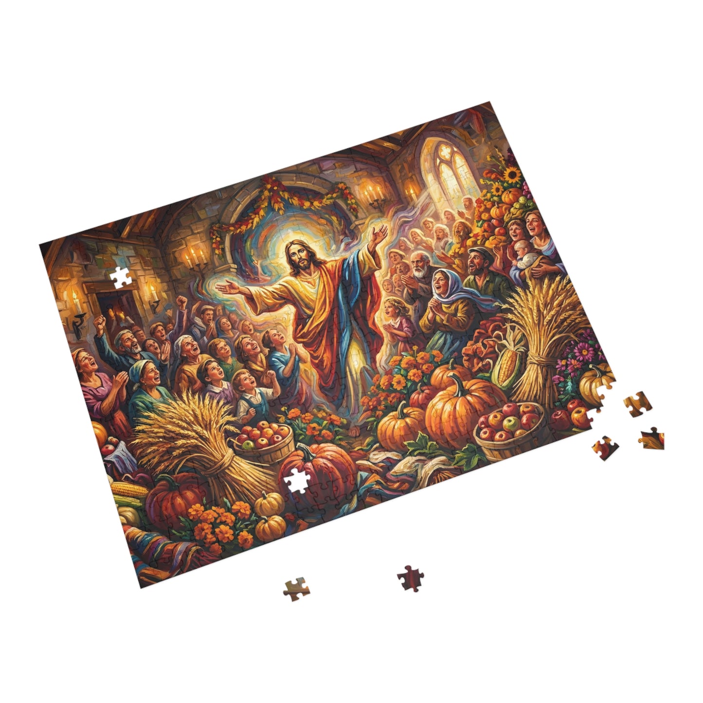 “Bountiful Blessings - A Harvest of Thanksgiving” - Jigsaw Puzzle