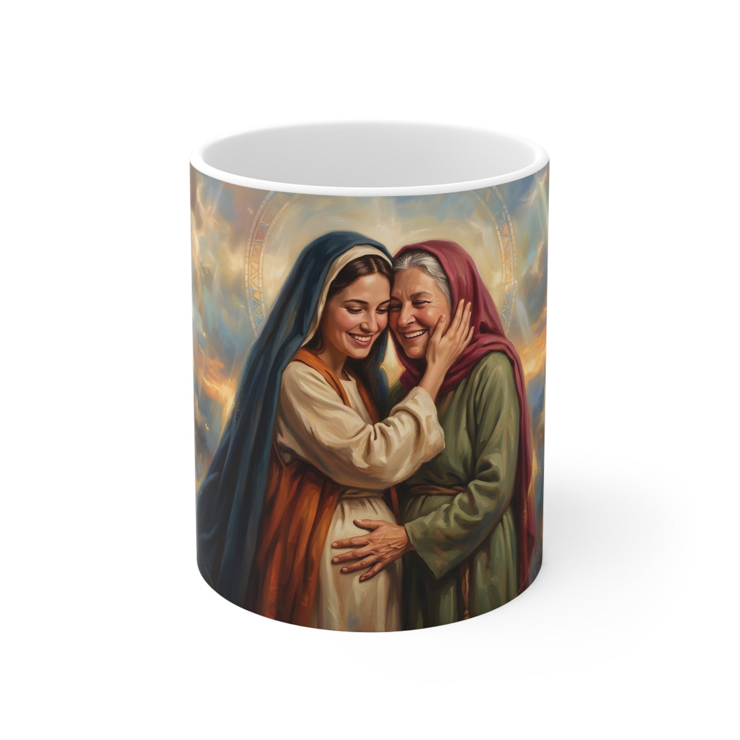“Blessed Among Women - Mary and Elizabeth Embrace” - Coffee Mug