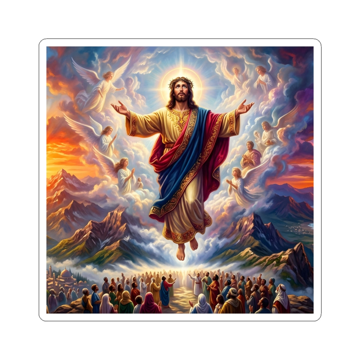 “From Sunrise to Sunset - God Enthroned Above All Nations” - Sticker