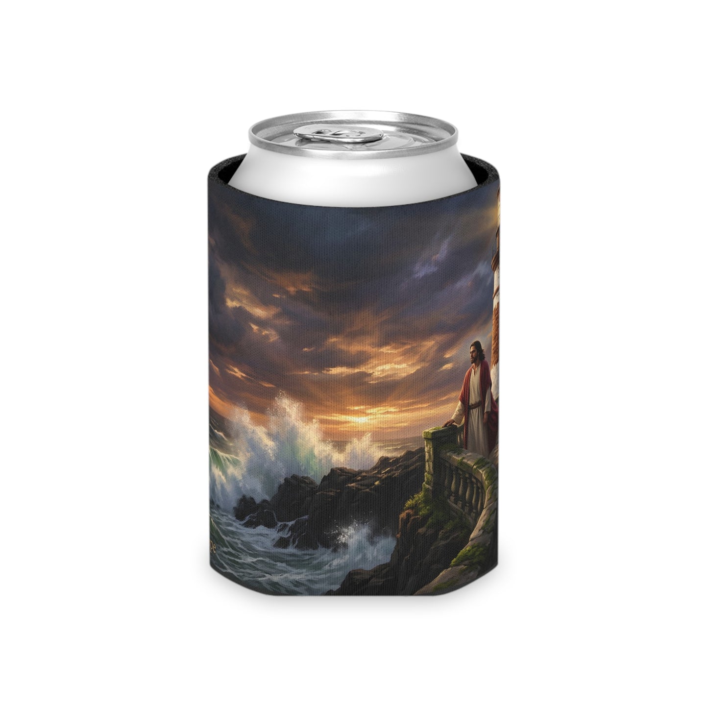 “Steadfast Hope - Lighthouse in the Storm” - Can Cooler