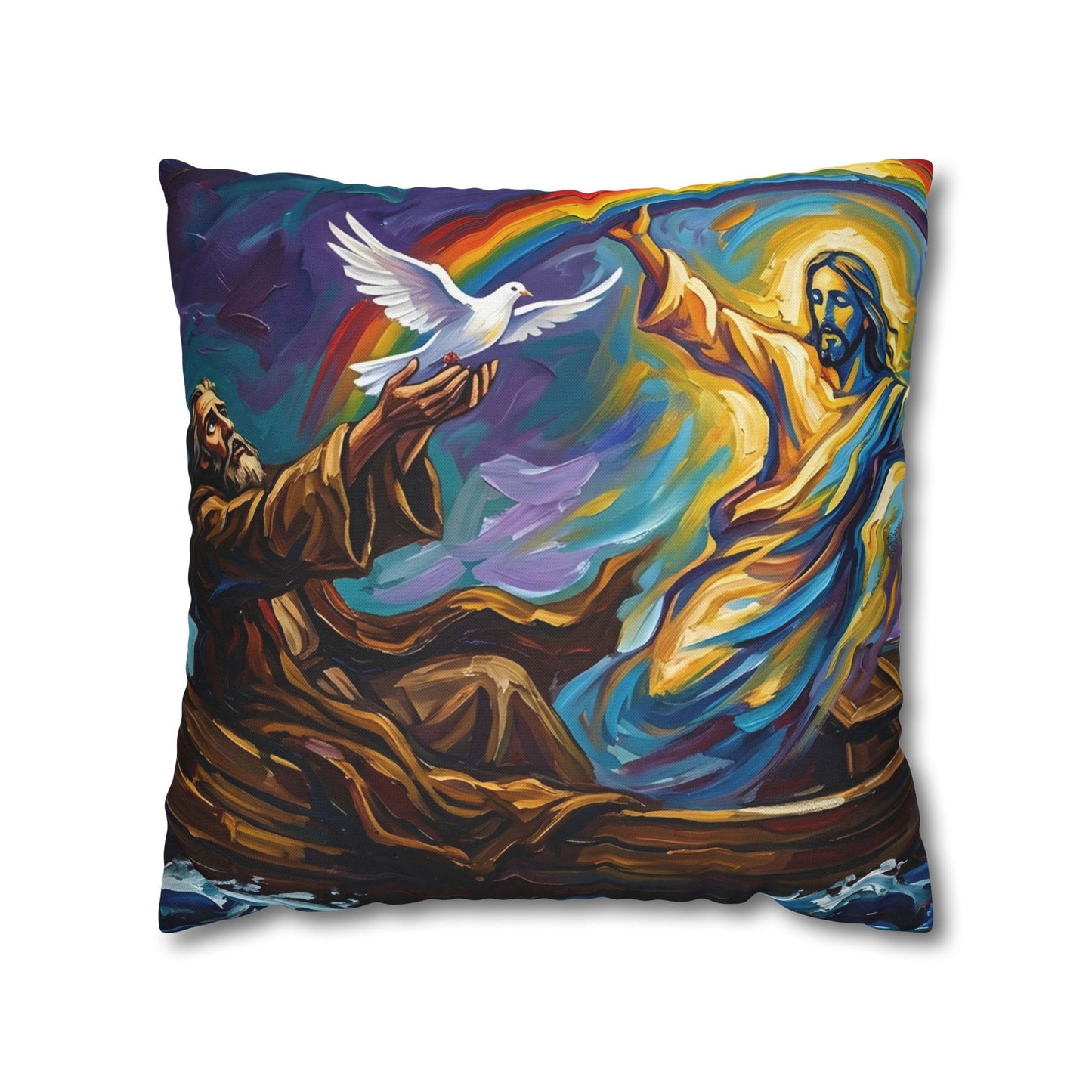 “Covenant of Hope - Noah Releases the Dove” - Pillowcase