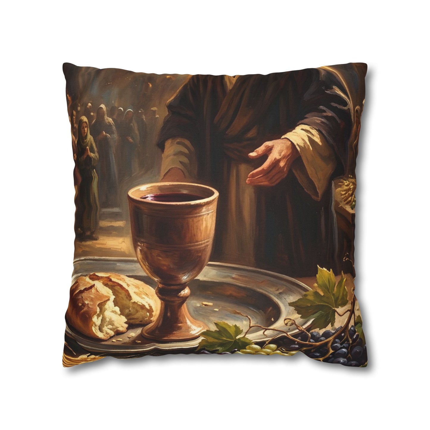 “The Harvest of Faith - Communion Still Life” - Pillowcase