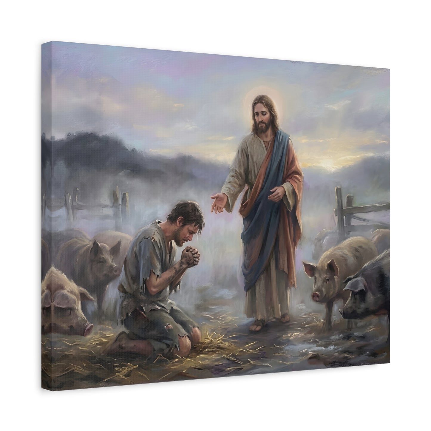 “Turning Point - The Prodigal Son's Repentance” - Canvas Art