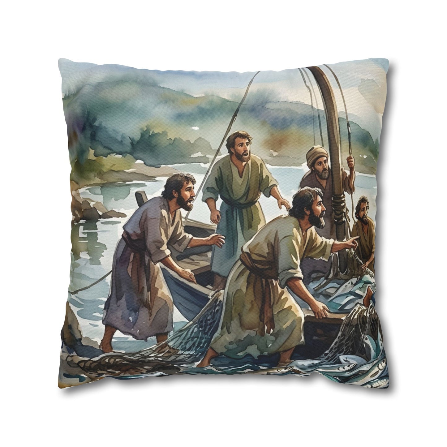 “Cast Your Nets - The Miraculous Catch” - Pillowcase
