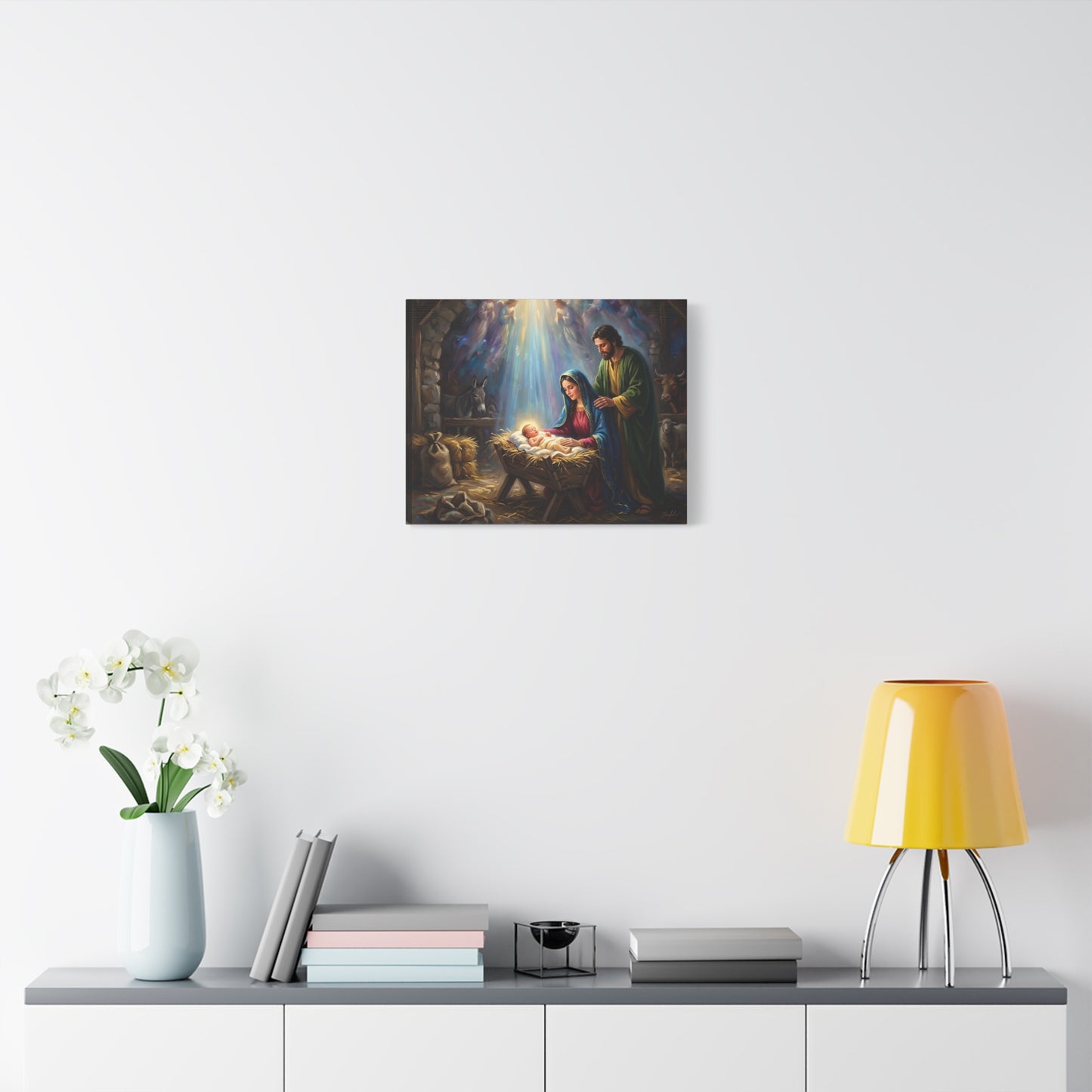 “Prince of Peace - Holy Family in Bethlehem” - Canvas Art
