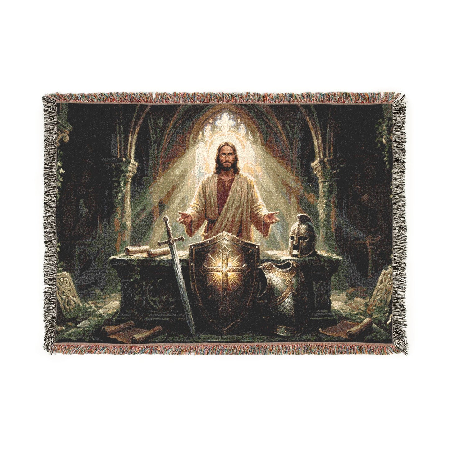“Stand Firm - The Armor of God” - Woven Blanket