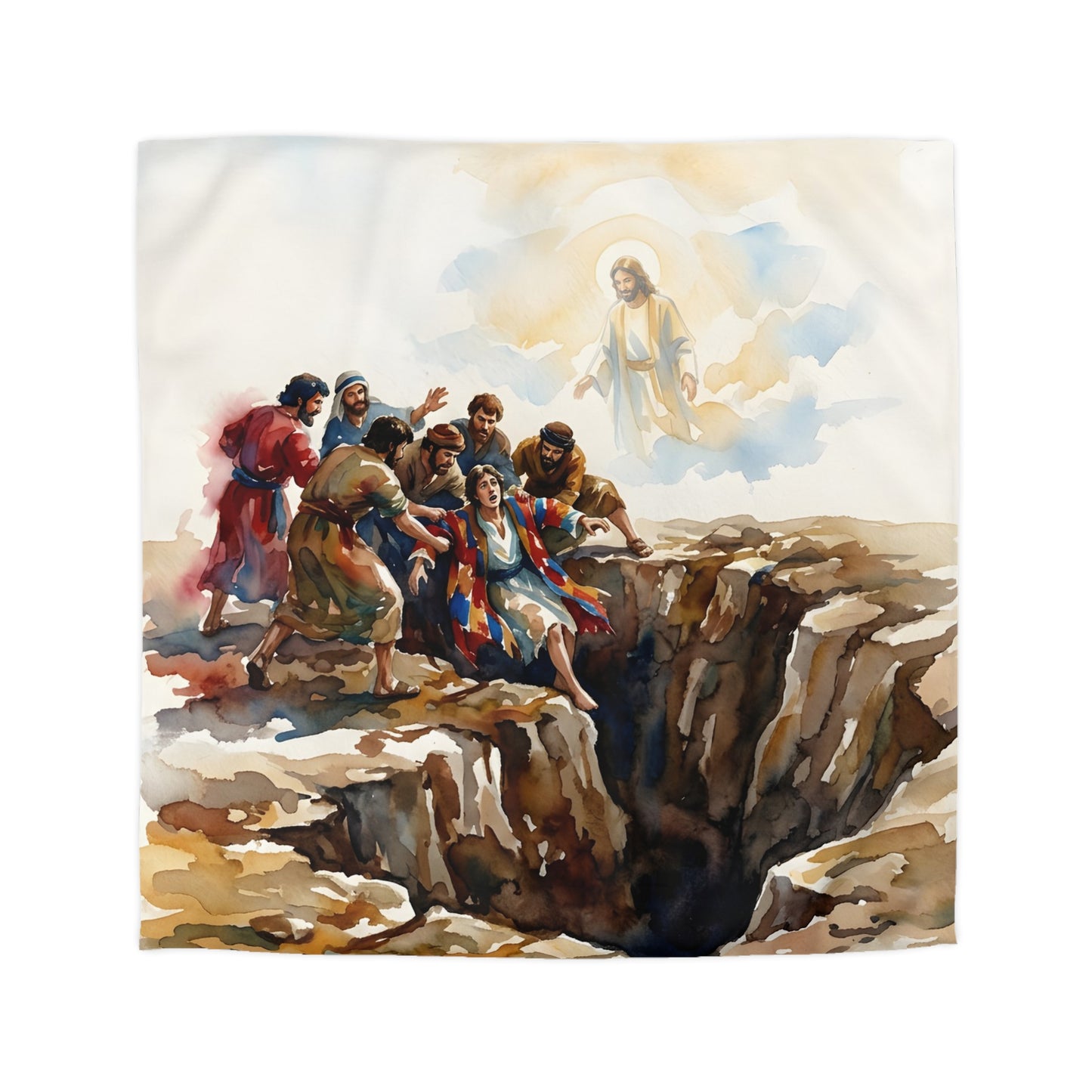 “Betrayal and Providence - Joseph in the Pit” - Duvet Cover