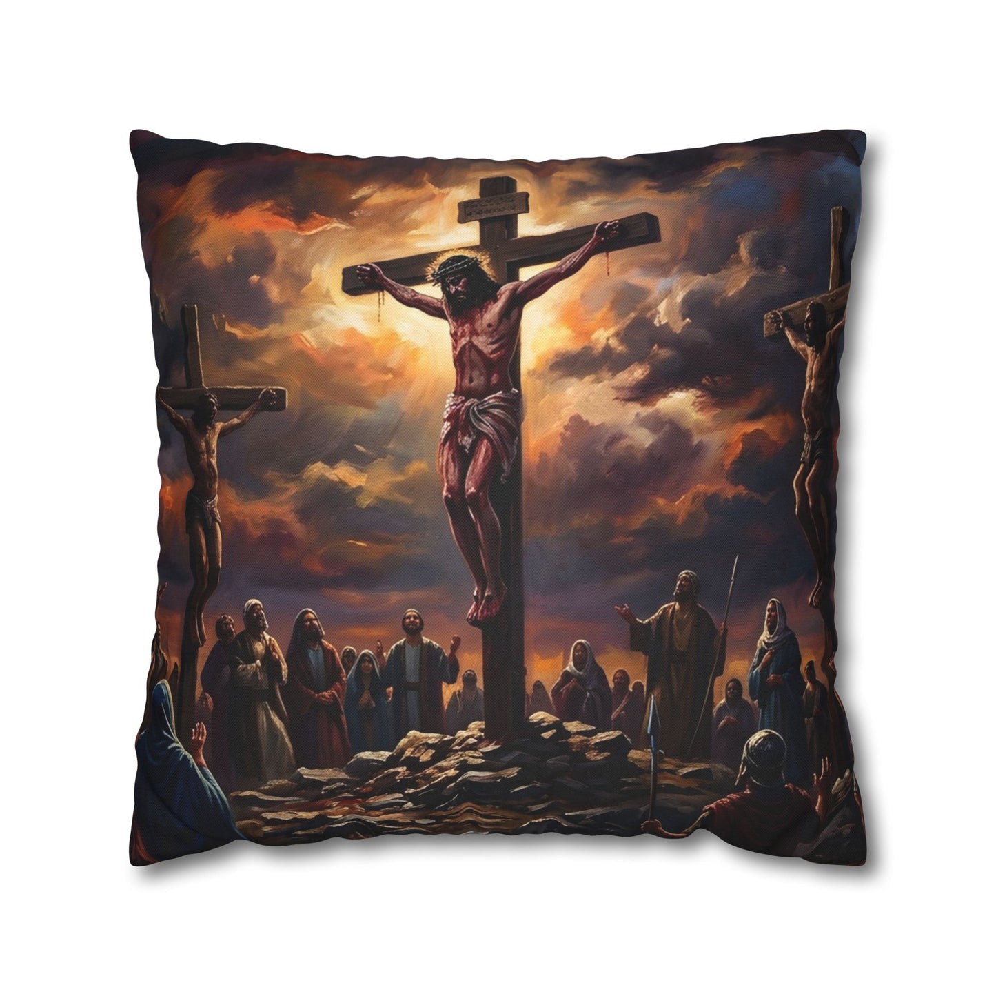 “It Is Finished - The Crucifixion at Calvary” - Pillowcase