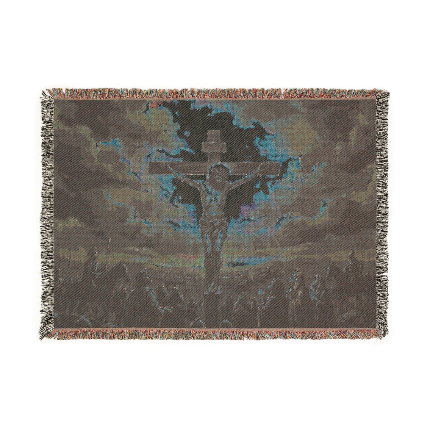 “It Is Finished - The Crucifixion at Calvary” - Woven Blanket