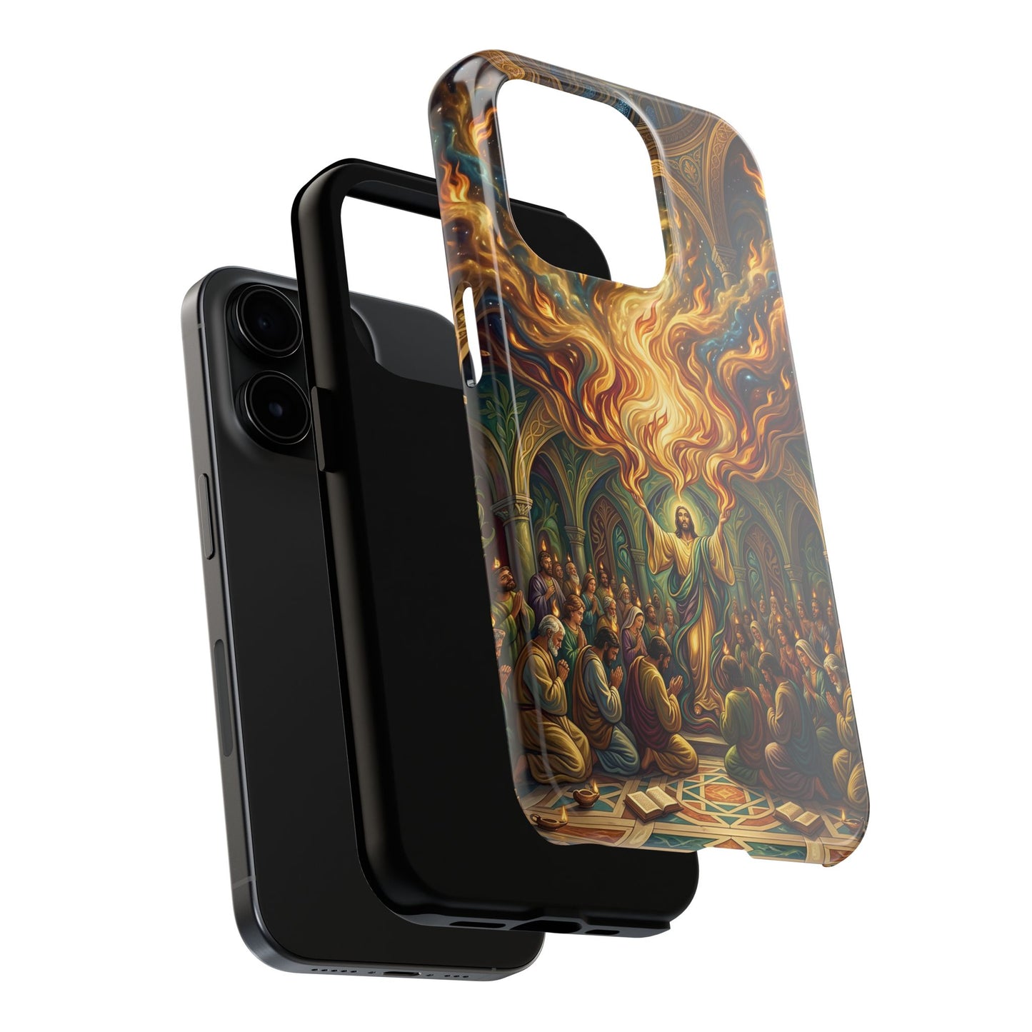 “Spirit Poured Out - Pentecost Flames Descending” - Phone Case