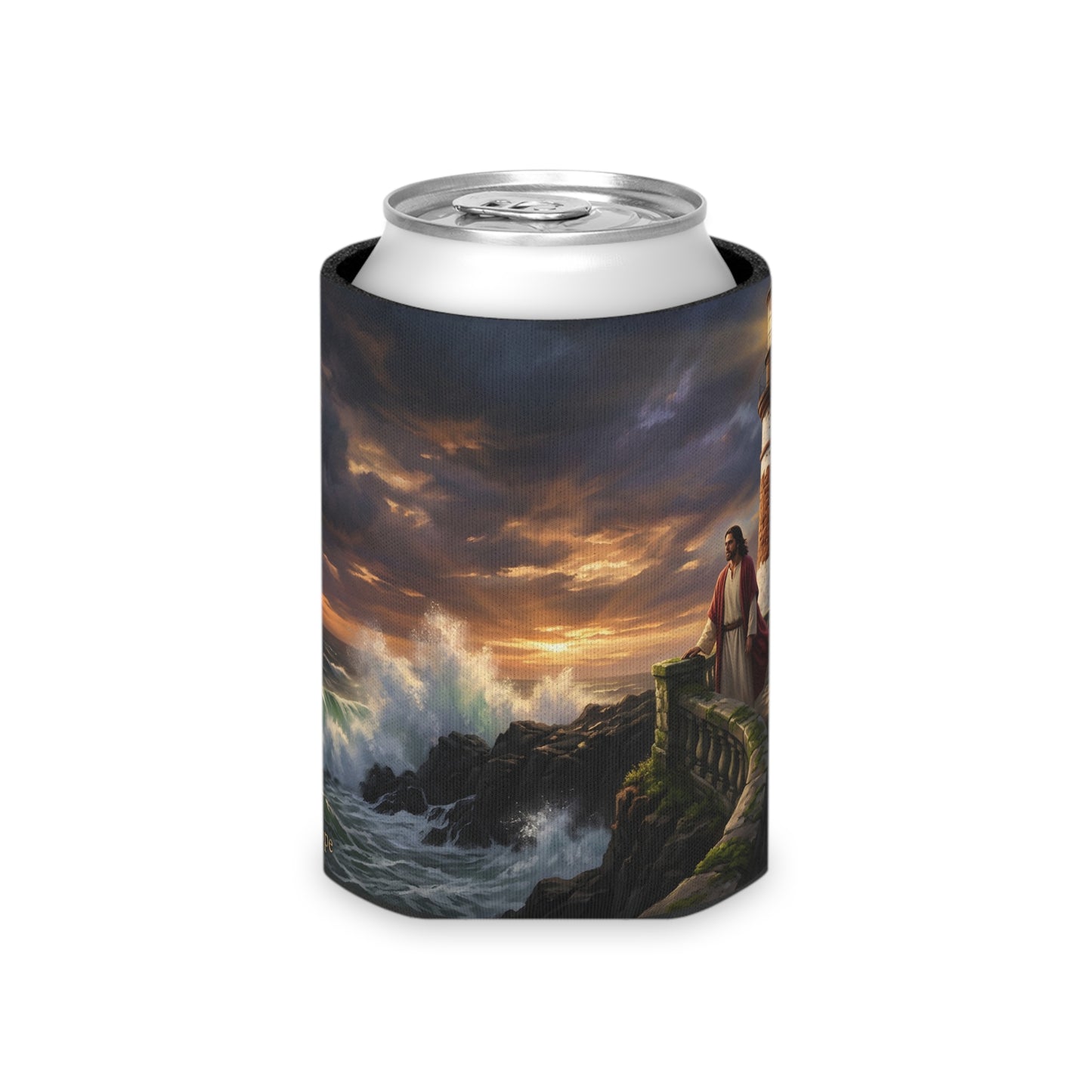 “Steadfast Hope - Lighthouse in the Storm” - Can Cooler