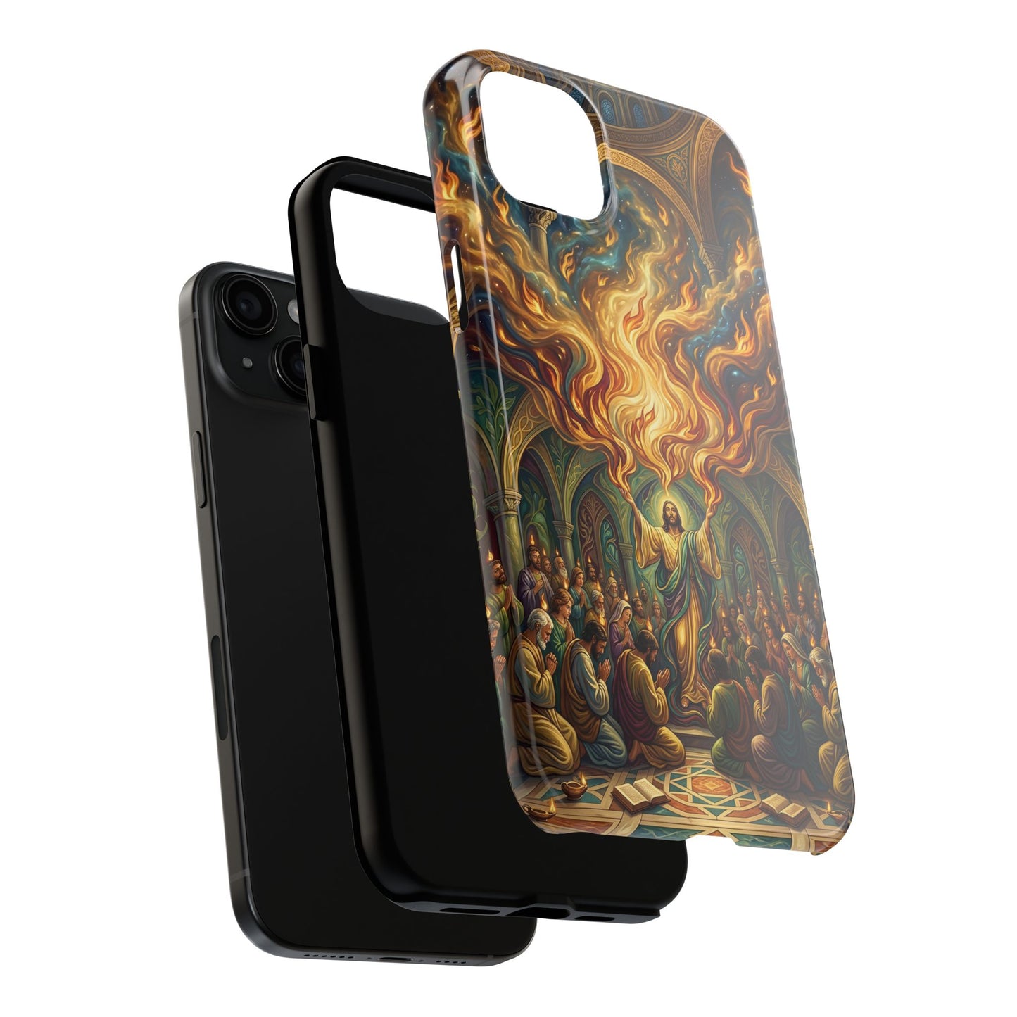 “Spirit Poured Out - Pentecost Flames Descending” - Phone Case