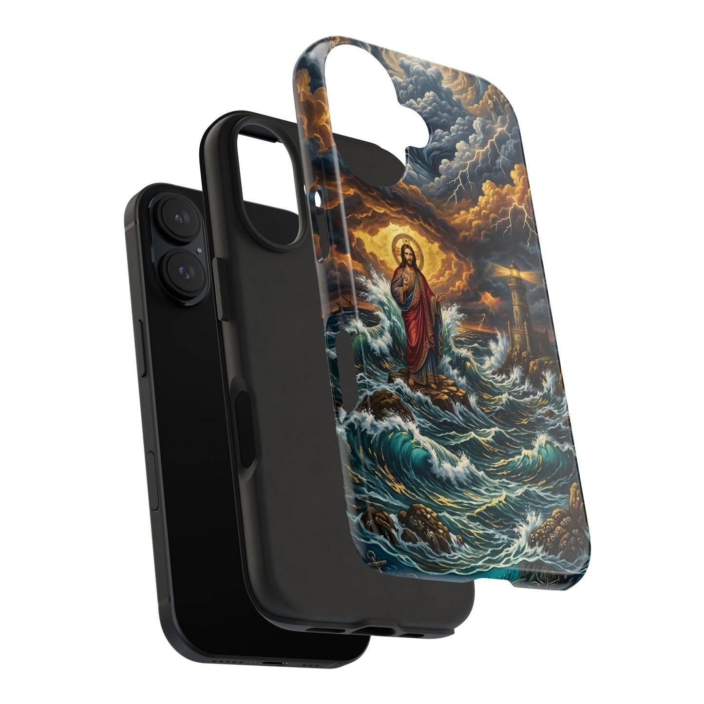 “Steadfast Hope - Lighthouse in the Storm” - Phone Case