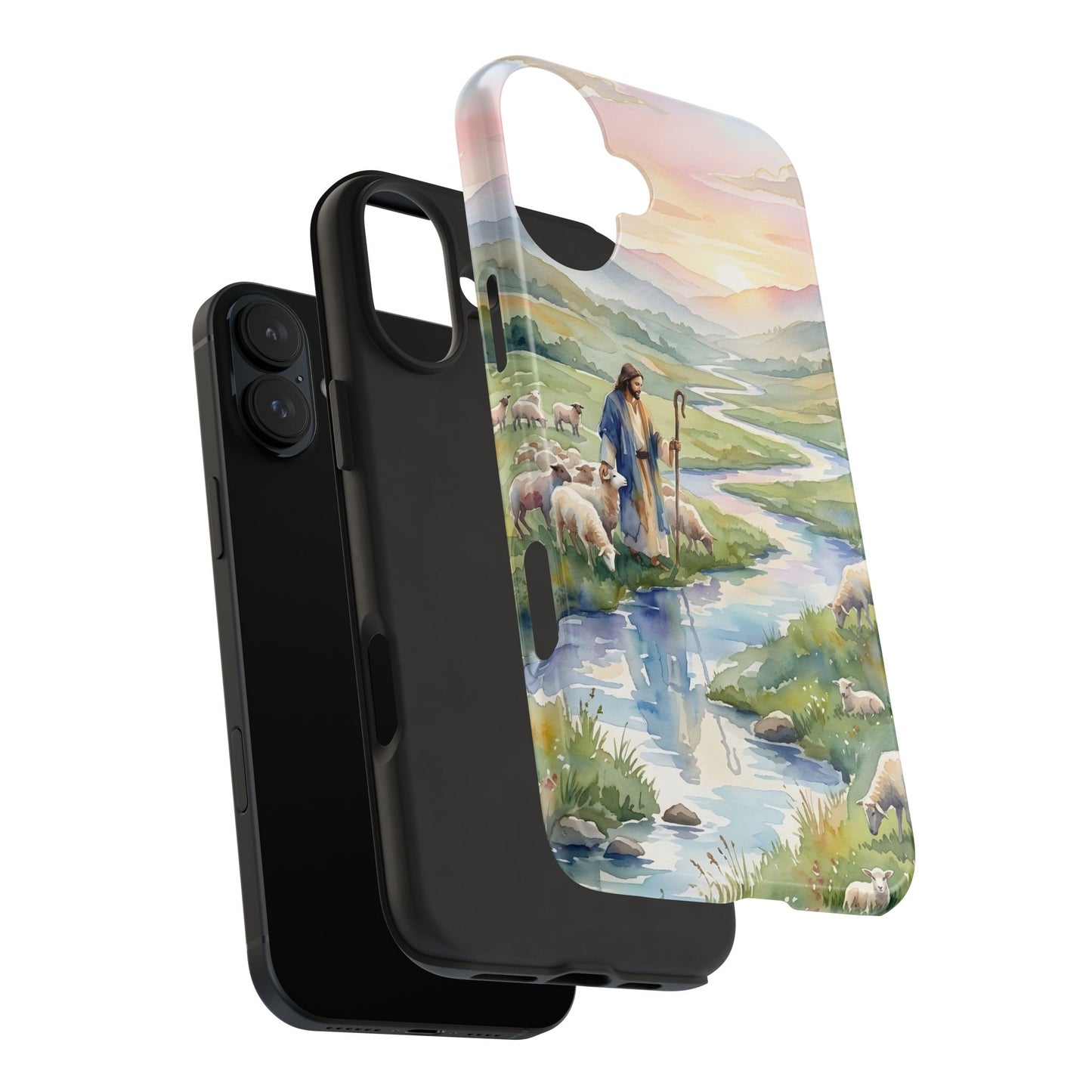 “Still Waters - Shepherd Leads His Flock” - Phone Case