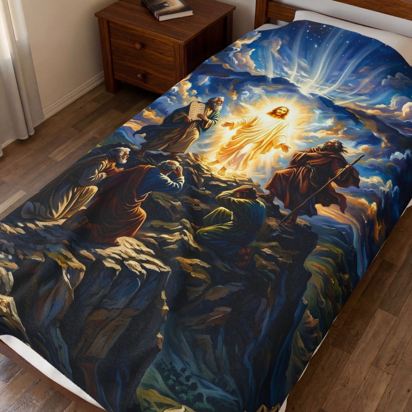“Glorious Light - The Transfiguration of Jesus” - Plush Blanket