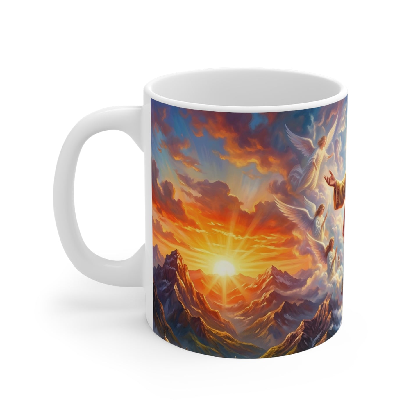 “From Sunrise to Sunset - God Enthroned Above All Nations” - Coffee Mug