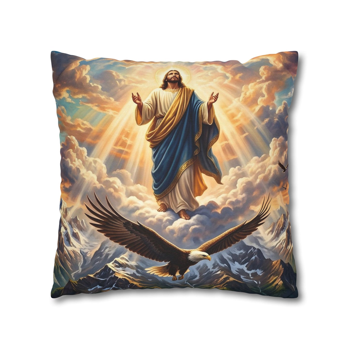 “Soaring Like Eagles - Hope in the Lord Over Mountains” - Pillowcase