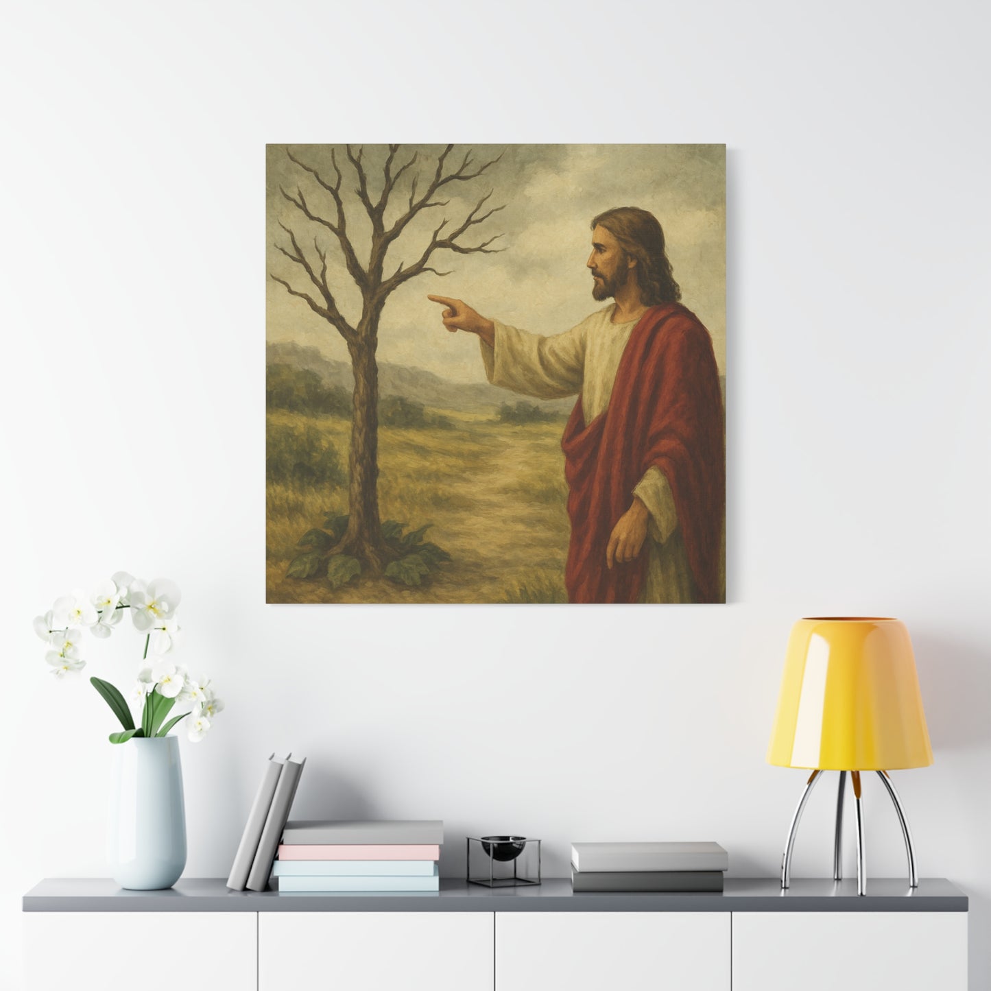 “May No Fruit Grow – Jesus Curses the Barren Fig Tree” - Canvas Art