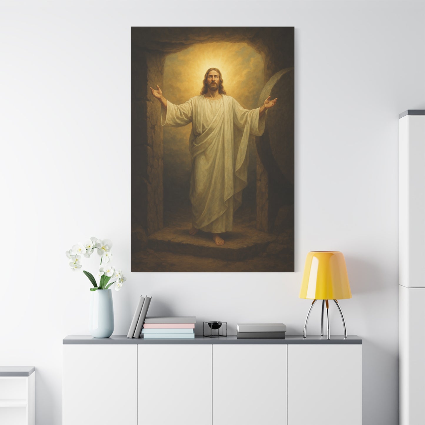 “He Is Risen – Luke 24:5–8” - Canvas Art